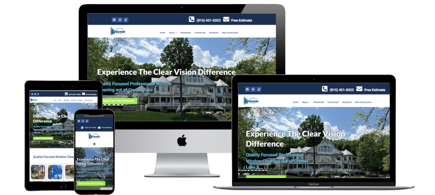 Clear Vision Window Cleaning Multi Device Display