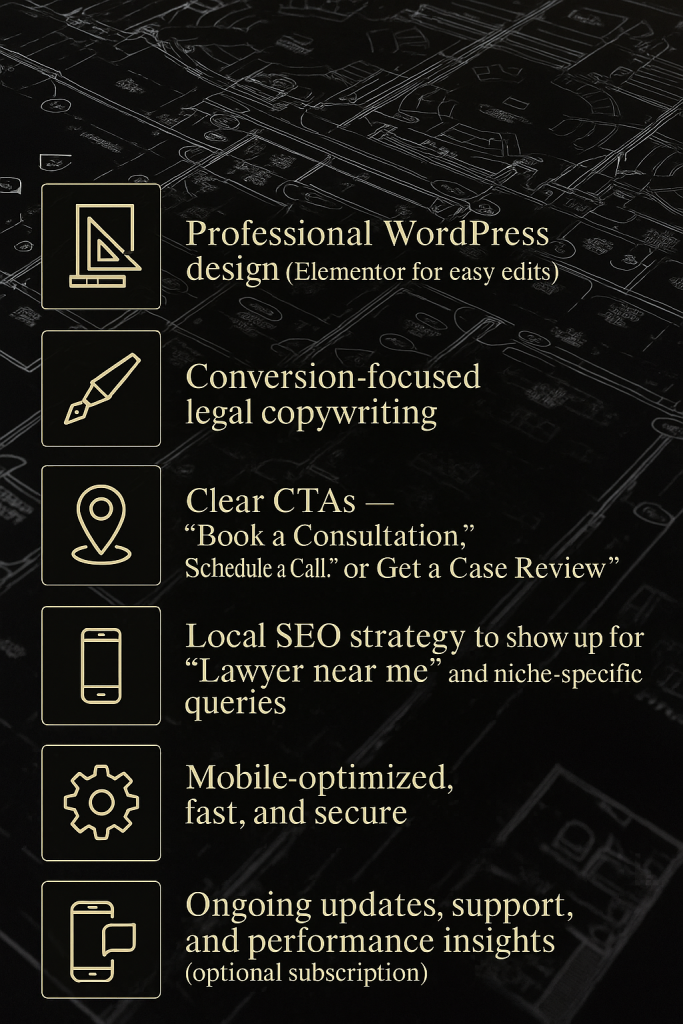 Law Firm Website Blueprint Infographic