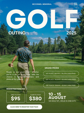 Golf Outing Website Landing Page